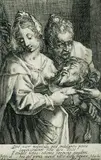 Johan Bara, Die Tochter von Herodes mit dem Haupt Johannes des Täufers, 1610, Copper engraving