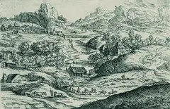 Lukas van Uden, Landschaft mit Reitern, 1650, Etching