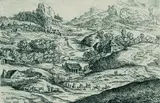 Lukas van Uden, Landschaft mit Reitern, 1650, Etching