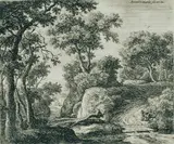 Anthonie Waterloo, Der Plankensteg, 1650, Etching