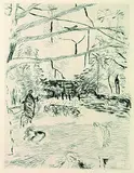 Pierre Bonnard, Le parc Monceau, 1937, Etching