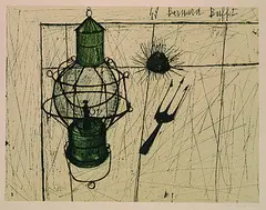 Lampe tempête by Bernard Buffet, 1949, Lithograph printed in colours, sold Mar 2004