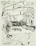 Pierre Bonnard, Le parc Monceau, 1937, Etching