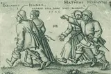 Hans Sebald Beham, 2 Bll.: Apostel und Bauerntanz (Januar und Februar), 1546, Copper engraving