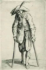 Bettler by Jacques Callot, 1622, Etching, sold Mar 2004