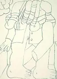 Horst Antes, Amsterdamer, 1967, Lithograph on card