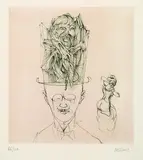 Hans Bellmer, Herr mit Zylinder, Etching