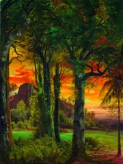 Otto Dix, Wald am Abend, 1940, Oil