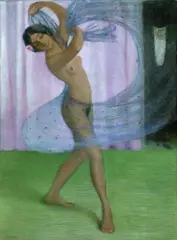 Otto Mueller, Tänzerin mit Schleier, 1903, Oil on canvas
