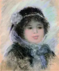 Pierre-Auguste Renoir, Portrait de femme, Pastel