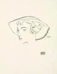Egon Schiele, Poldi, 1914, Chalk drawing
