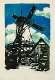 Emil Nolde, Große Mühle, 1907, Lithograph printed in colours