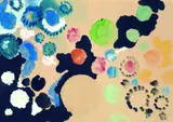 Schwarze Sternenbahn by Ernst Wilhelm Nay, 1955, Watercolour, sold Dec 2003