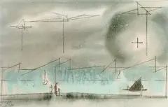 Waterway Mists by Lyonel Feininger, 1950, Watercolour, sold Dec 2003