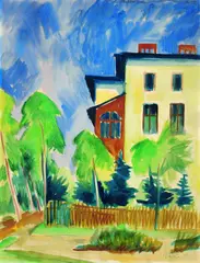 Haus mit Garten by Max Pechstein, 1922, Watercolour, sold Dec 2003