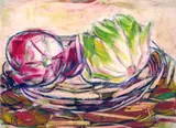 Kohl und Endivien I by Christian Rohlfs, 1923, Water-tempera, sold Dec 2003