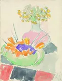Blumenstilleben (Die schöne Frau) by Alexej von Jawlensky, 1927, Watercolour, sold Dec 2003