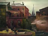 Albert Birkle, Am Schiffbauerdamm, 1929, Oil on canvas
