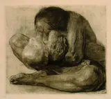 Käthe Kollwitz, Frau mit totem Kind, 1903, Etching