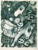 Marc Chagall, Le Village grise, 1964, Lithograph printed in colours
