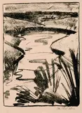 Otto Mueller, Bach, 1920, Lithograph