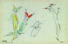 Lyonel Feininger, Ghosties, 1954, Watercolour