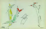 Lyonel Feininger, Ghosties, 1954, Watercolour
