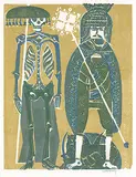 Totentanz von Basel by HAP Grieshaber, 1966, Woodcut printed in colours, sold Oct 2003