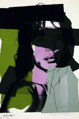 Mick Jagger by Andy Warhol, Silkscreen printed in colours, sold Oct 2003