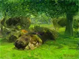 Heinrich von Zügel, Rinder ruhen im Baumschatten