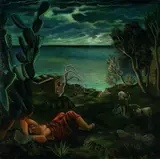 Carlo Mense, Göttliche Küste - Positano, 1924, Oil on canvas