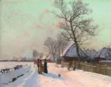Friedrich Kallmorgen, Wintermorgen in einem galizischen Dorf