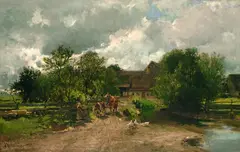 Dachauer Moos by Wilhelm Velten, 1881, Oil on canvas, sold Oct 2003
