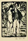 Otto Mueller, Zirkuspaar (Varieté), 1920, Lithograph