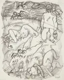 Zu "Rachilde", Der Liebessturm by George Grosz, 1914, Pencil drawing, sold Oct 2003