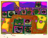 Königreich der Toro by Friedensreich Hundertwasser, 1968, Silkscreen printed in colours, sold Oct 2003