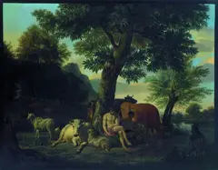 Adrian van de Velde, Nachfolge - Merkur und Argus, Oil on canvas