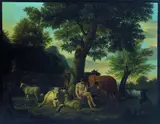 Adrian van de Velde, Nachfolge - Merkur und Argus, Oil on canvas