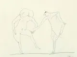 Paar by Horst Janssen, 1966, Pencil drawing, sold Oct 2003