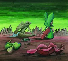 Mac Zimmermann, Tentation de St. Antoine, 1948, Tempera