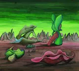 Mac Zimmermann, Tentation de St. Antoine, 1948, Tempera