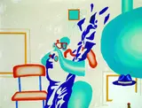 Uwe Lausen, Raumfleisch, 1967, Acrylic on canvas