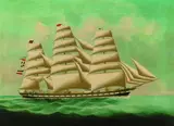 Chinesischer Schiffsporträtist, Vollschiff "Industrie", Oil