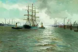 Alfred Jensen, Hamburger Vollschiff im Hafen