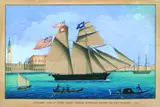 Giovanni Luzzo, Schooner Earl of Devon, Henry Tonkin commander, Leaving the Port of Venice 1845, 1845, Watercolour