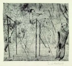 Reckakt by Erich Heckel, 1919, Drypoint, sold Oct 2003