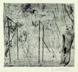 Erich Heckel, Reckakt, 1919, Drypoint