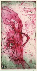 Selbst by Horst Janssen, 1993, Colour etching, sold Oct 2003