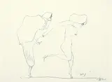 Weg! by Horst Janssen, 1966, Pencil drawing, sold Oct 2003