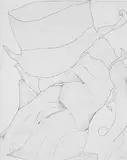 Amorpher Kopf by Horst Janssen, 1967, Pencil drawing, sold Oct 2003